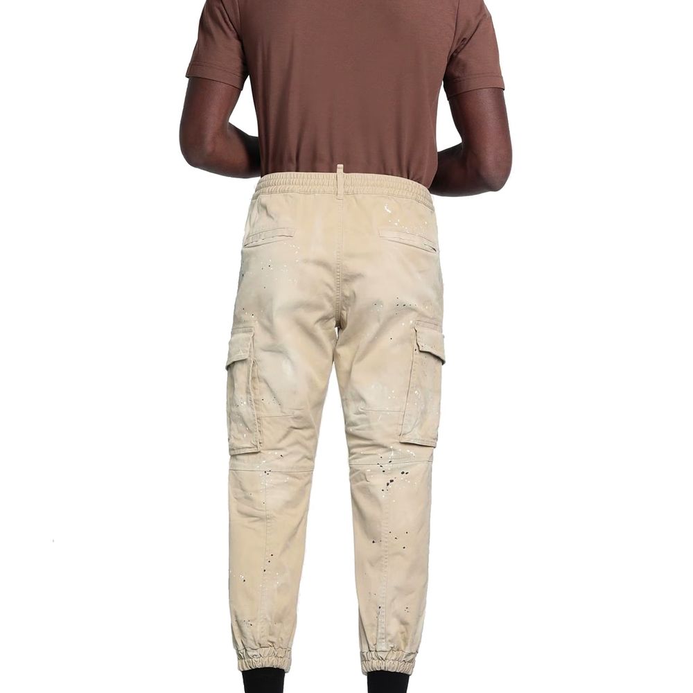 Dsquared² Beige Cotton Cargo Pants - Image 3