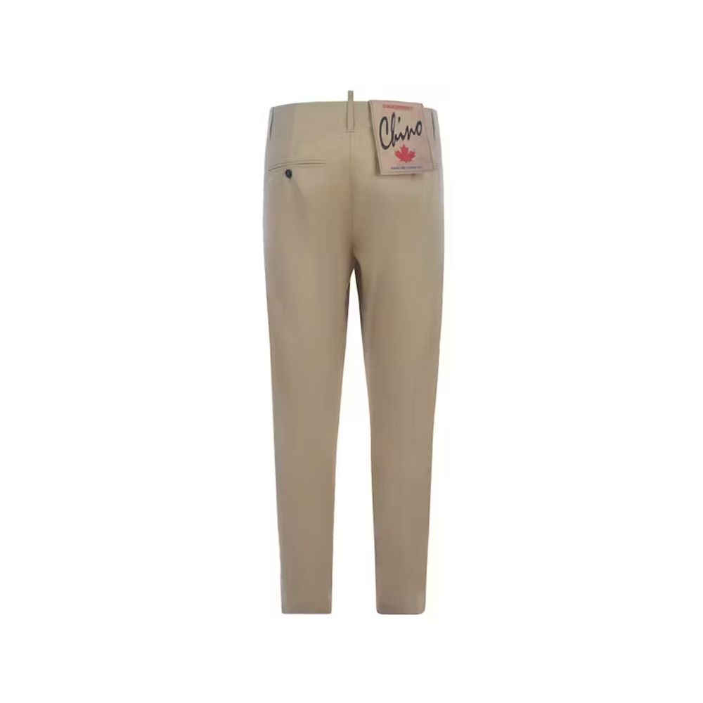 Dsquared² Beige Cotton Chino Pants - Image 2