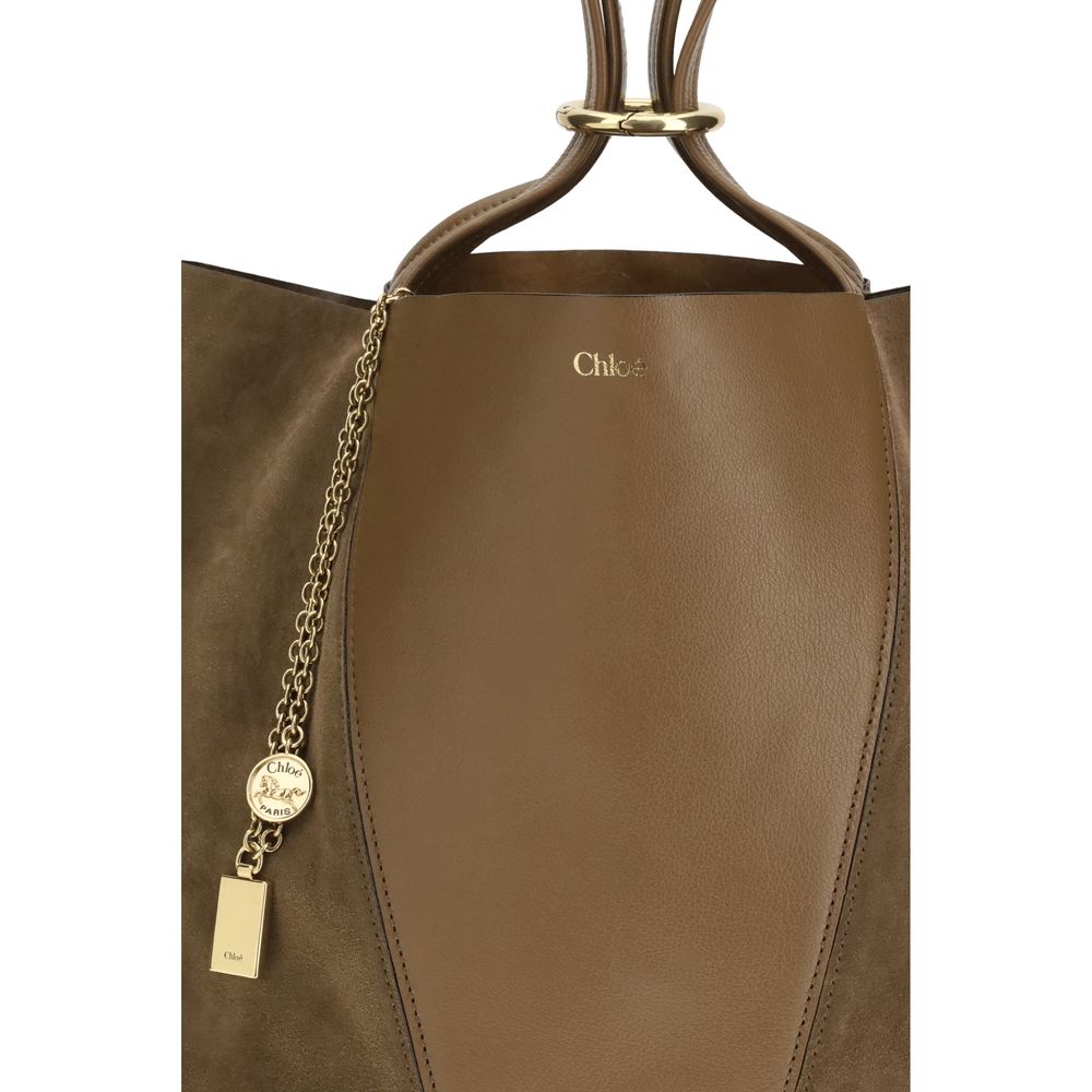 ChloƩ Beige Leather Shoulder Bag - Image 4