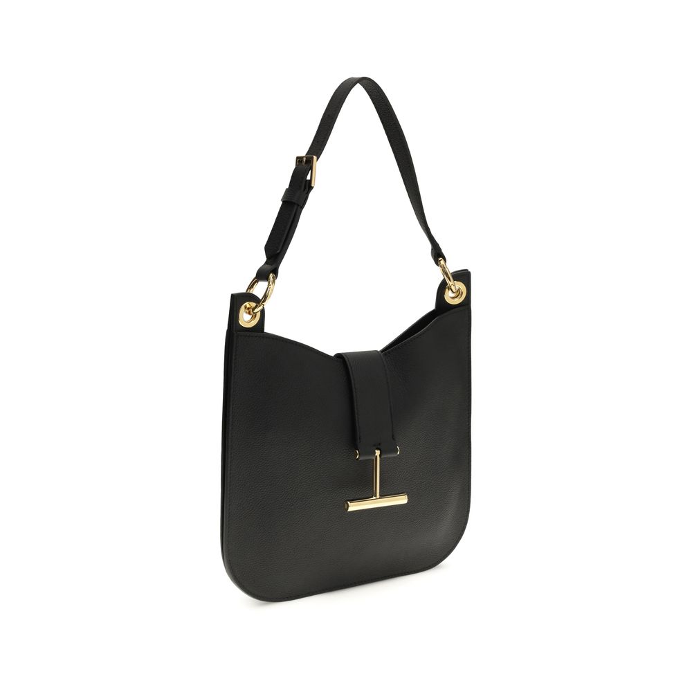 Tom Ford Black Calf Leather Bos Taurus Shoulder Bag - Image 2