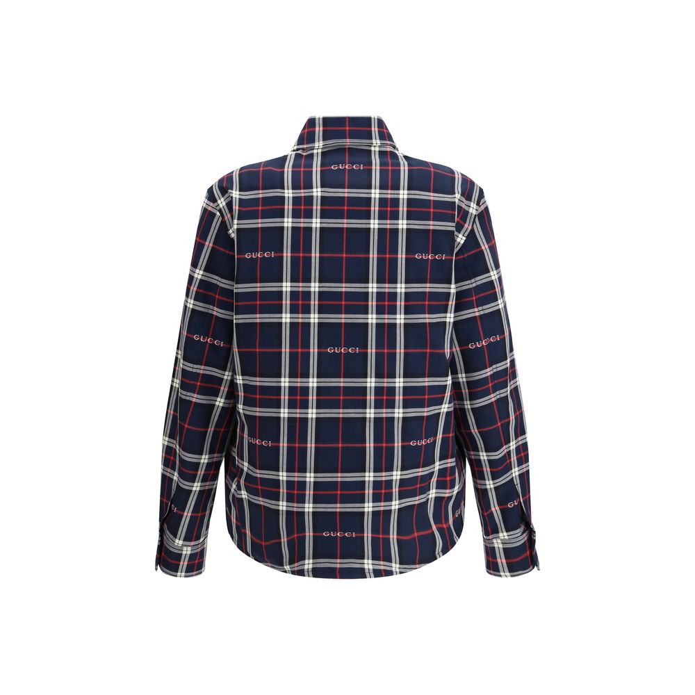 Gucci Blue Cotton Jackets And Coat - Image 2