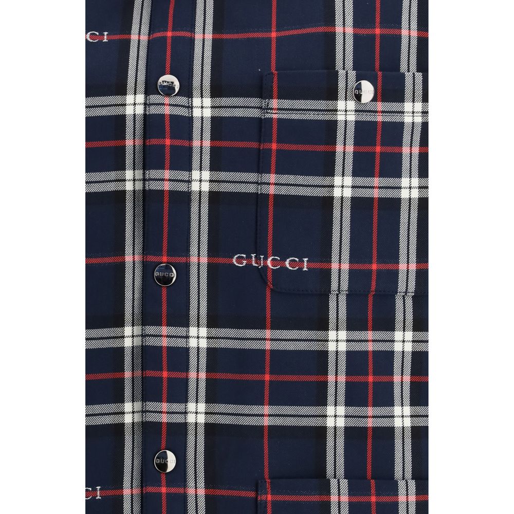 Gucci Blue Cotton Jackets And Coat - Image 3