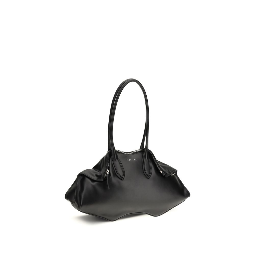 Alexander McQueen Black Calf Leather Bos Taurus Shoulder Bag - Image 2