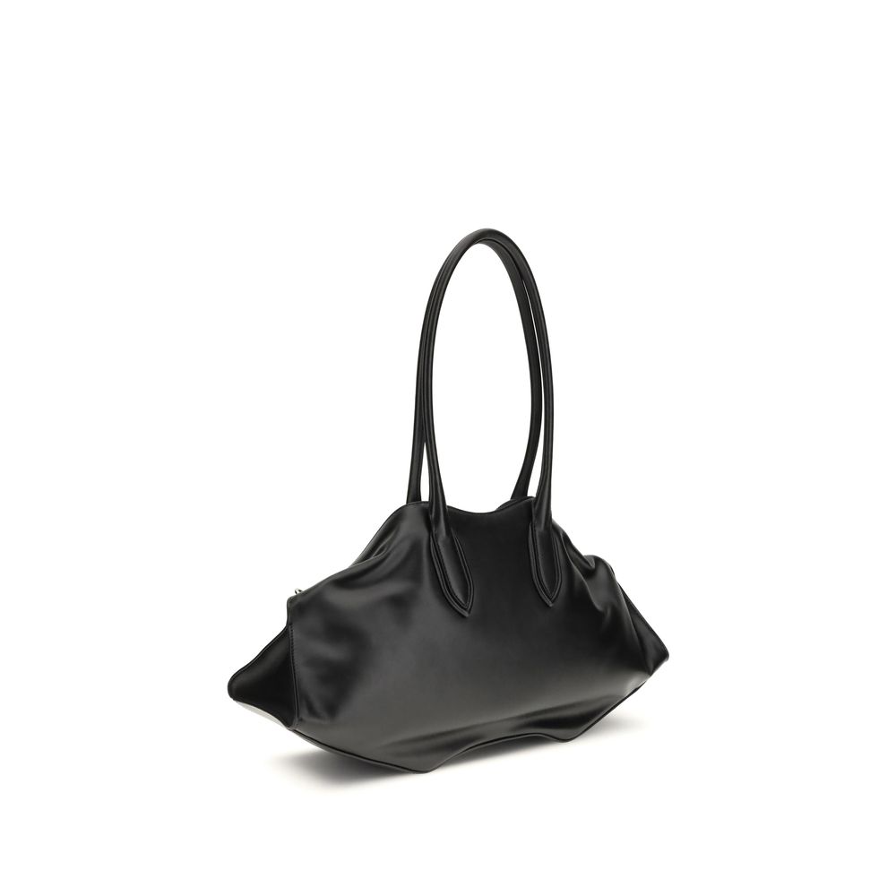 Alexander McQueen Black Calf Leather Bos Taurus Shoulder Bag - Image 3