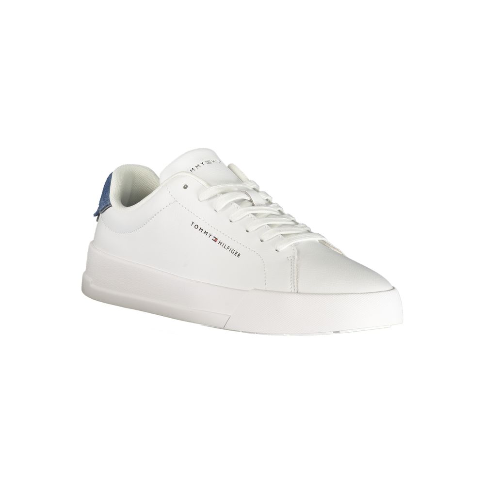 Tommy Hilfiger White Polyurethane Men's Sneaker - Image 2