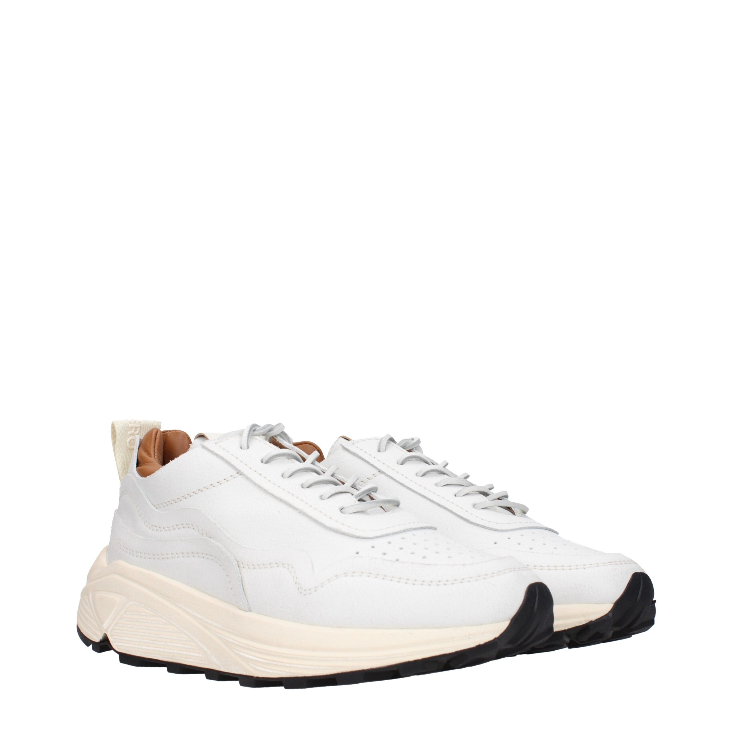 Buttero White Leather Chunky Sneakers - Image 2
