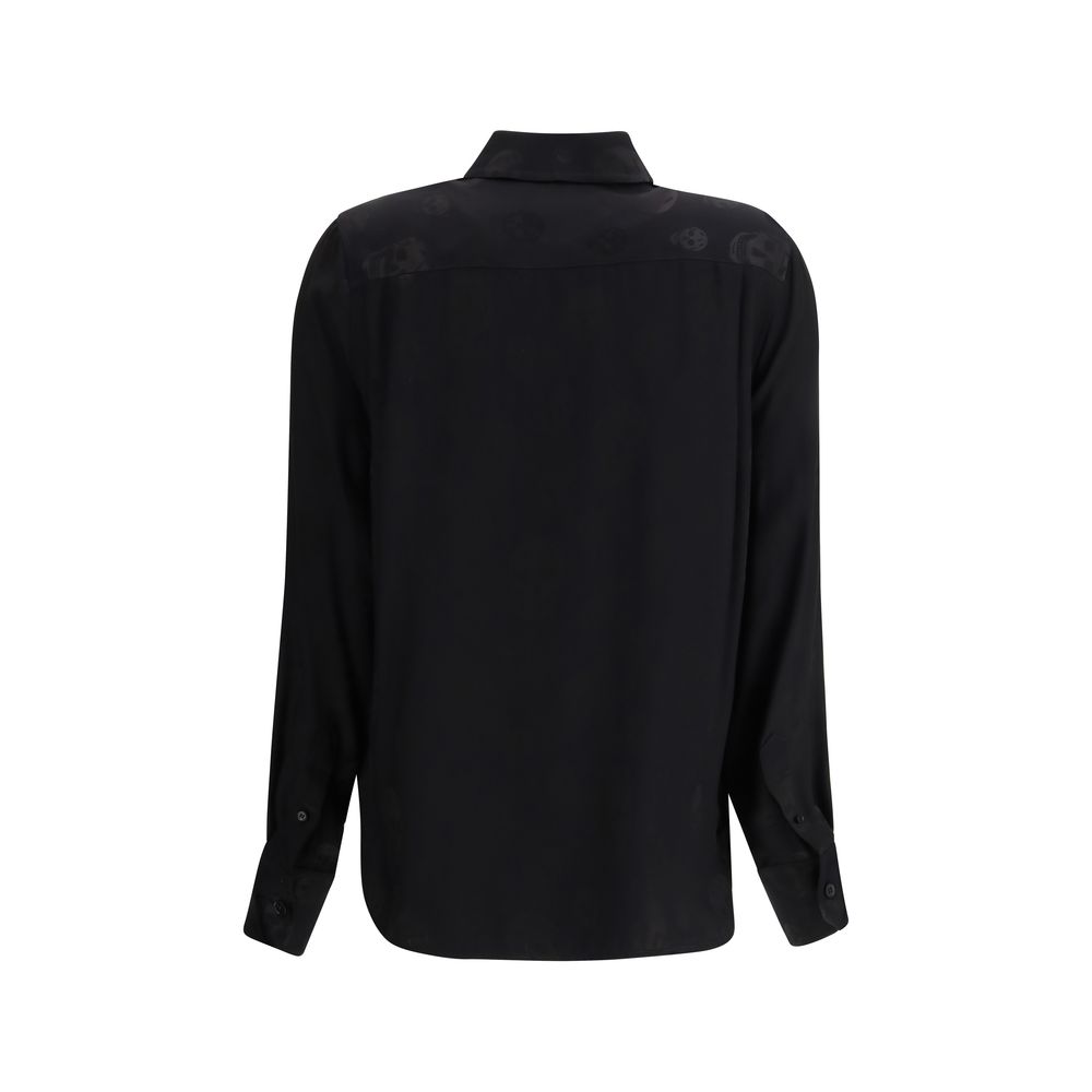 Alexander McQueen Black Viscose Pattern Shirt - Image 2