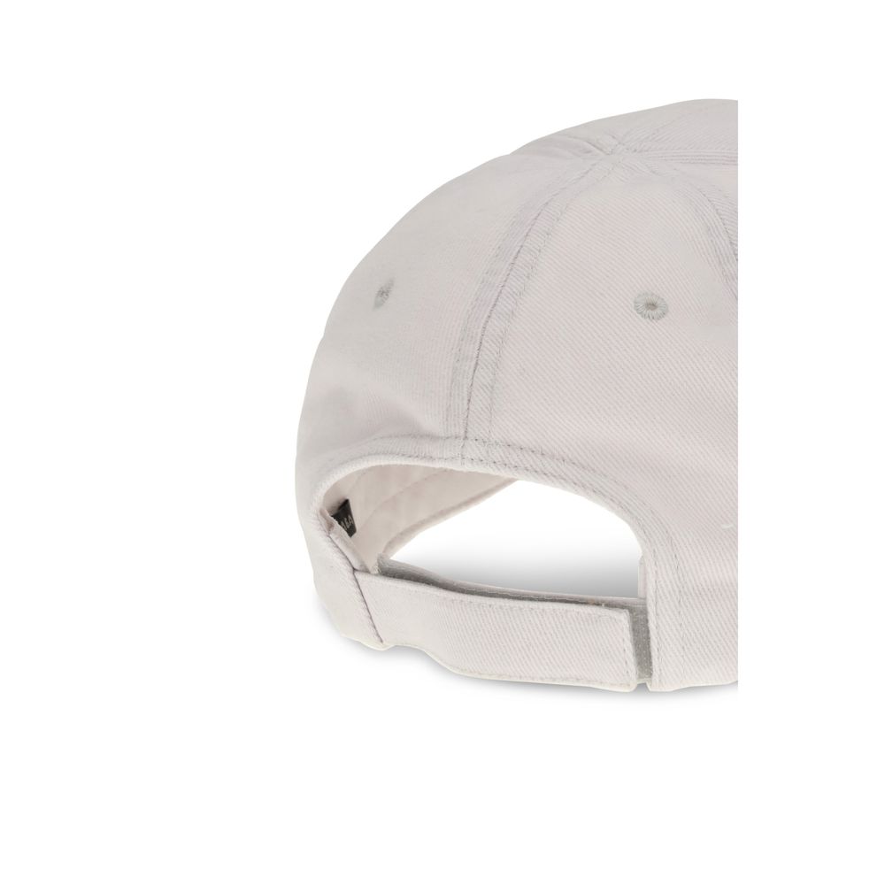 Balenciaga White Cotton Cap (Baseball Hat) - Image 3