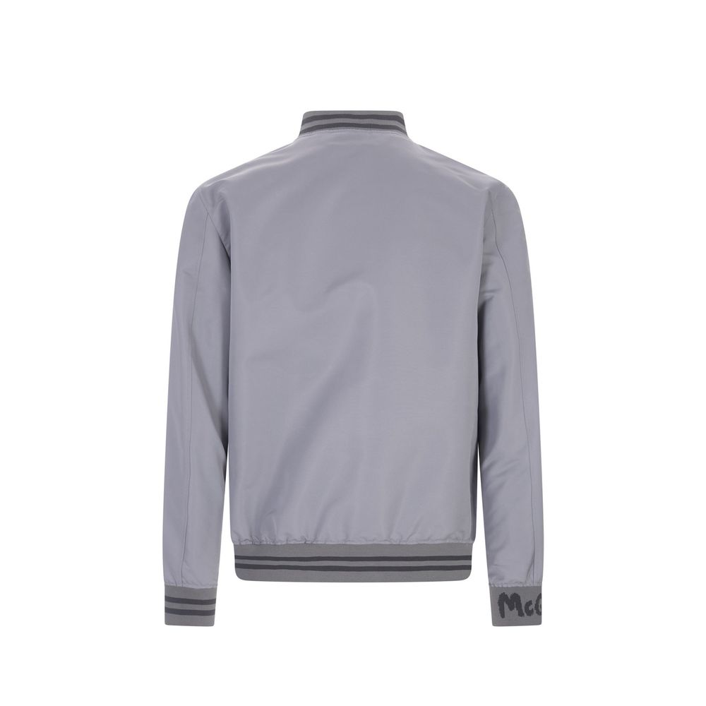 Alexander McQueen Gray Polyester Bomber - Image 2
