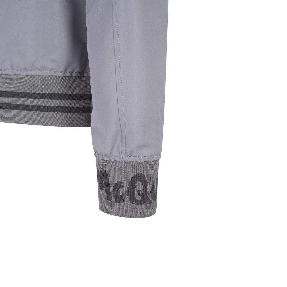 Alexander McQueen Gray Polyester Bomber - Image 3