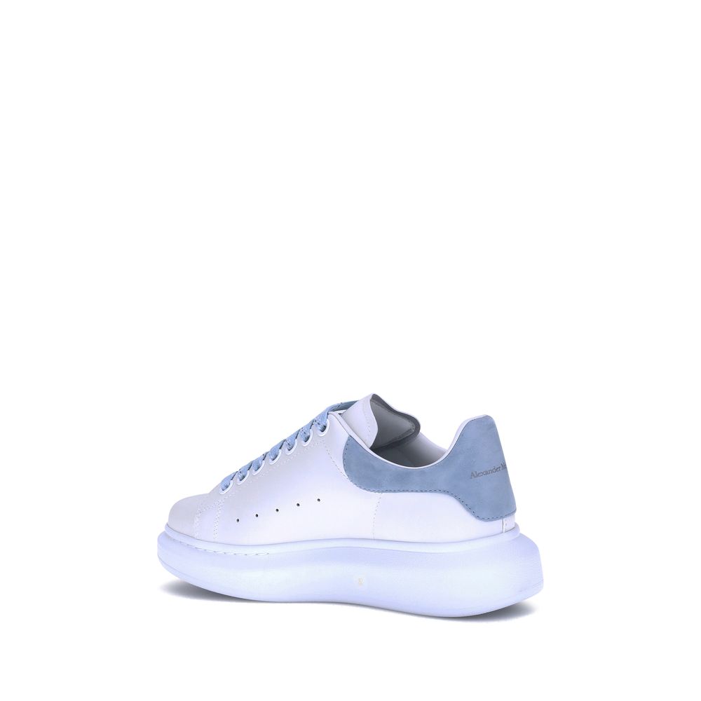 Alexander McQueen Blue Calf Leather Bos Taurus Platform Sneakers - Image 3