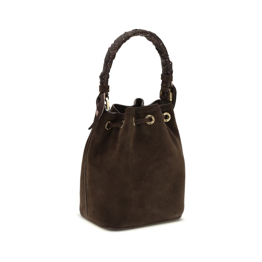 Amiri Brown Calf Leather Bos Taurus Backet Bag - Image 3