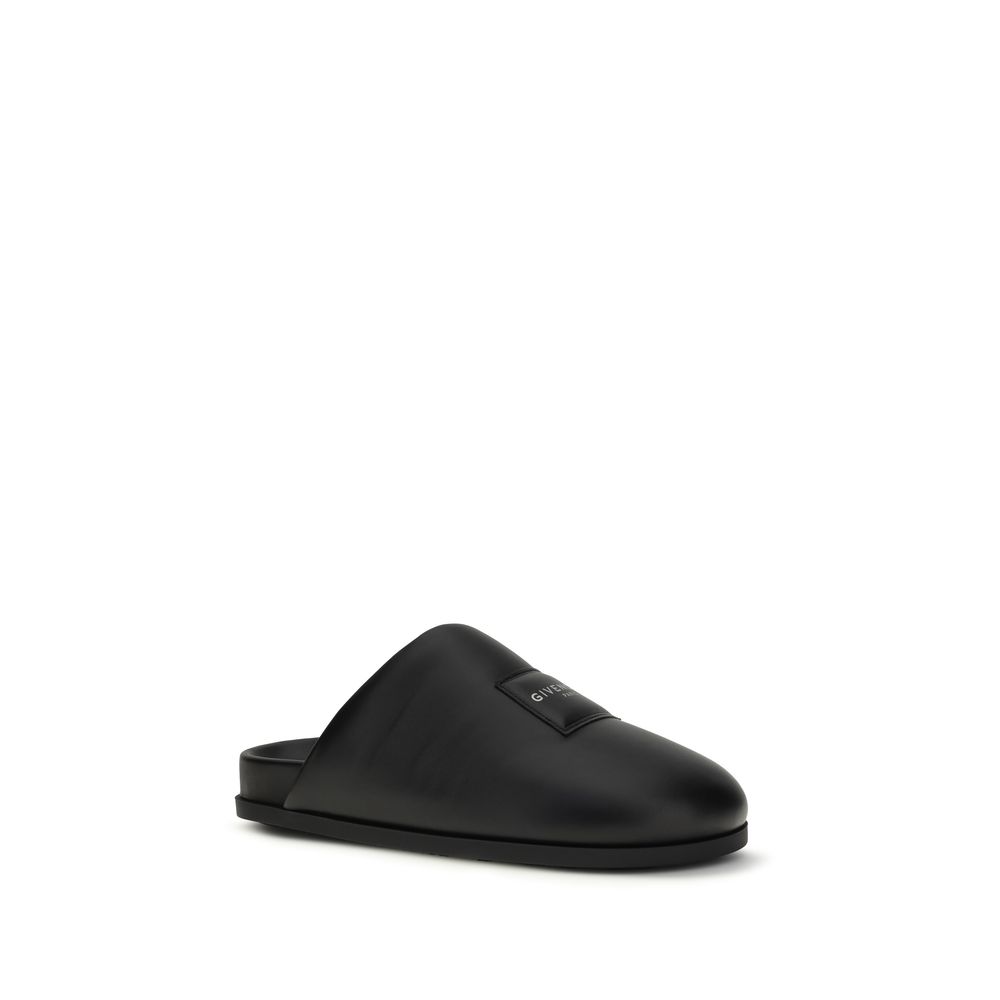 Givenchy Black Calf Leather Bos Taurus Mules - Image 2