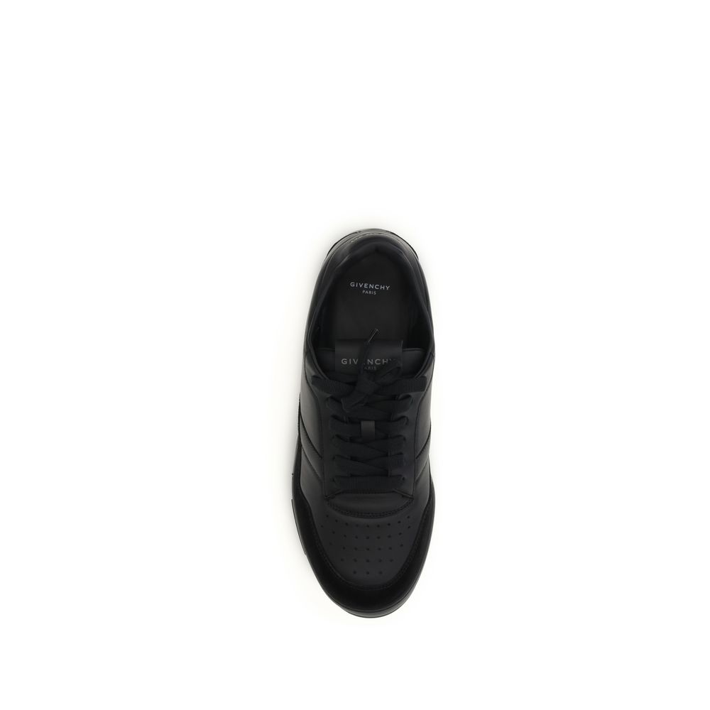 Givenchy Black Calf Leather Bos Taurus Low Top Sneakers - Image 4
