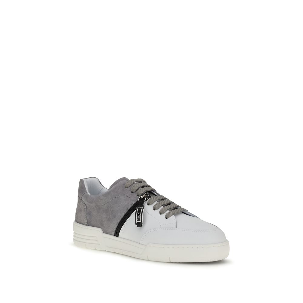 Moschino Multicolor Calf Leather Bos Taurus Low Top Sneakers - Image 2
