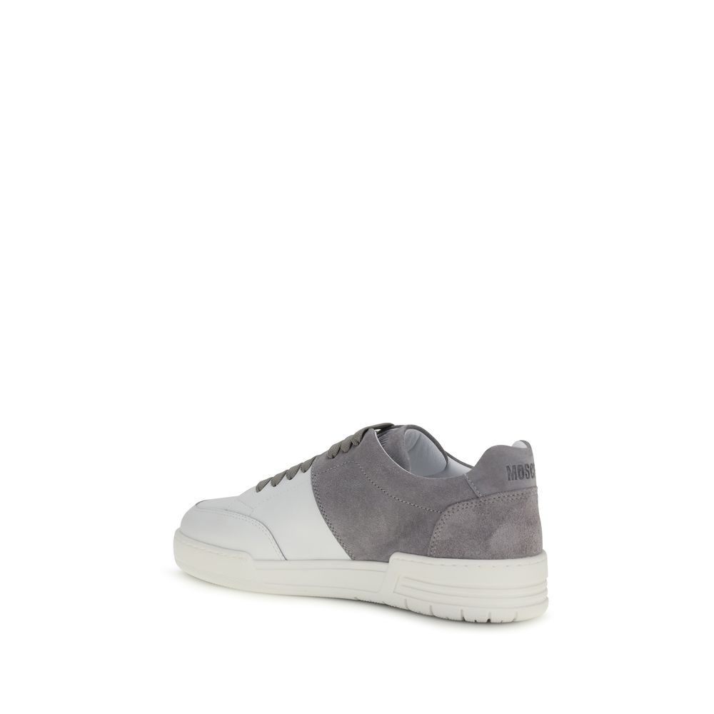 Moschino Multicolor Calf Leather Bos Taurus Low Top Sneakers - Image 3