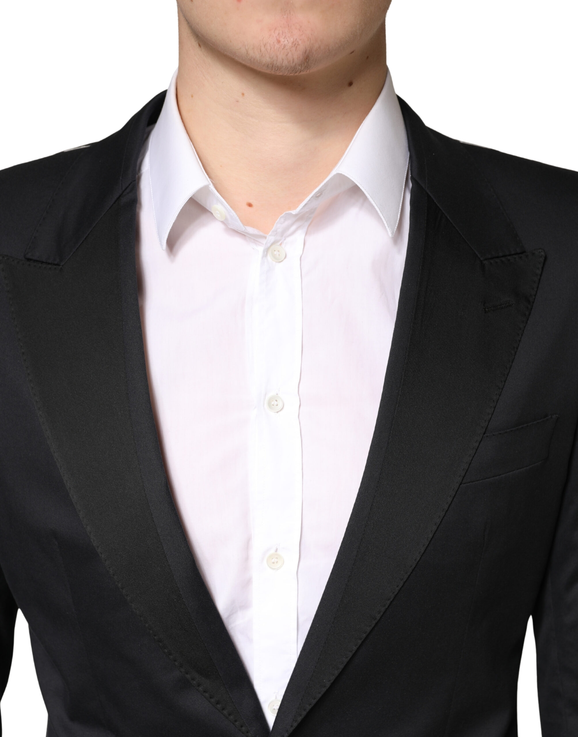Dolce & Gabbana Black Cotton Single Breasted 2 Piece Suit - Image 5