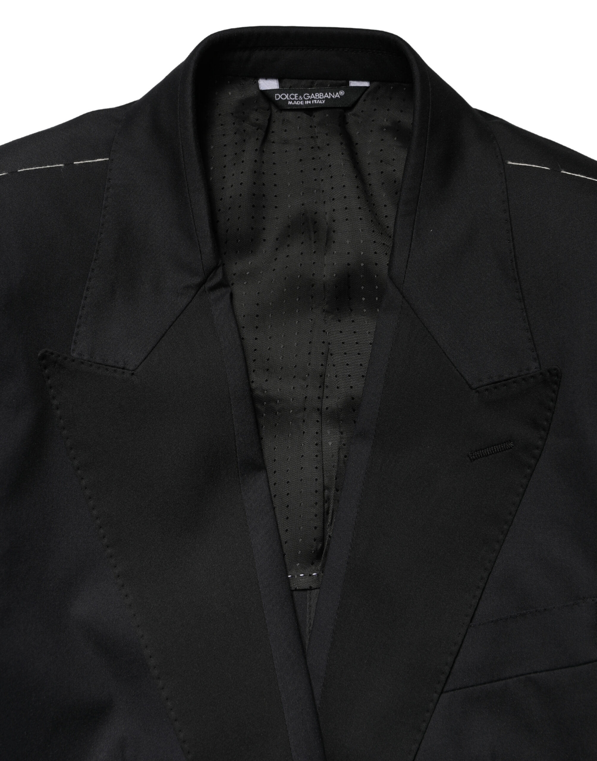 Dolce & Gabbana Black Cotton Single Breasted 2 Piece Suit - Image 7