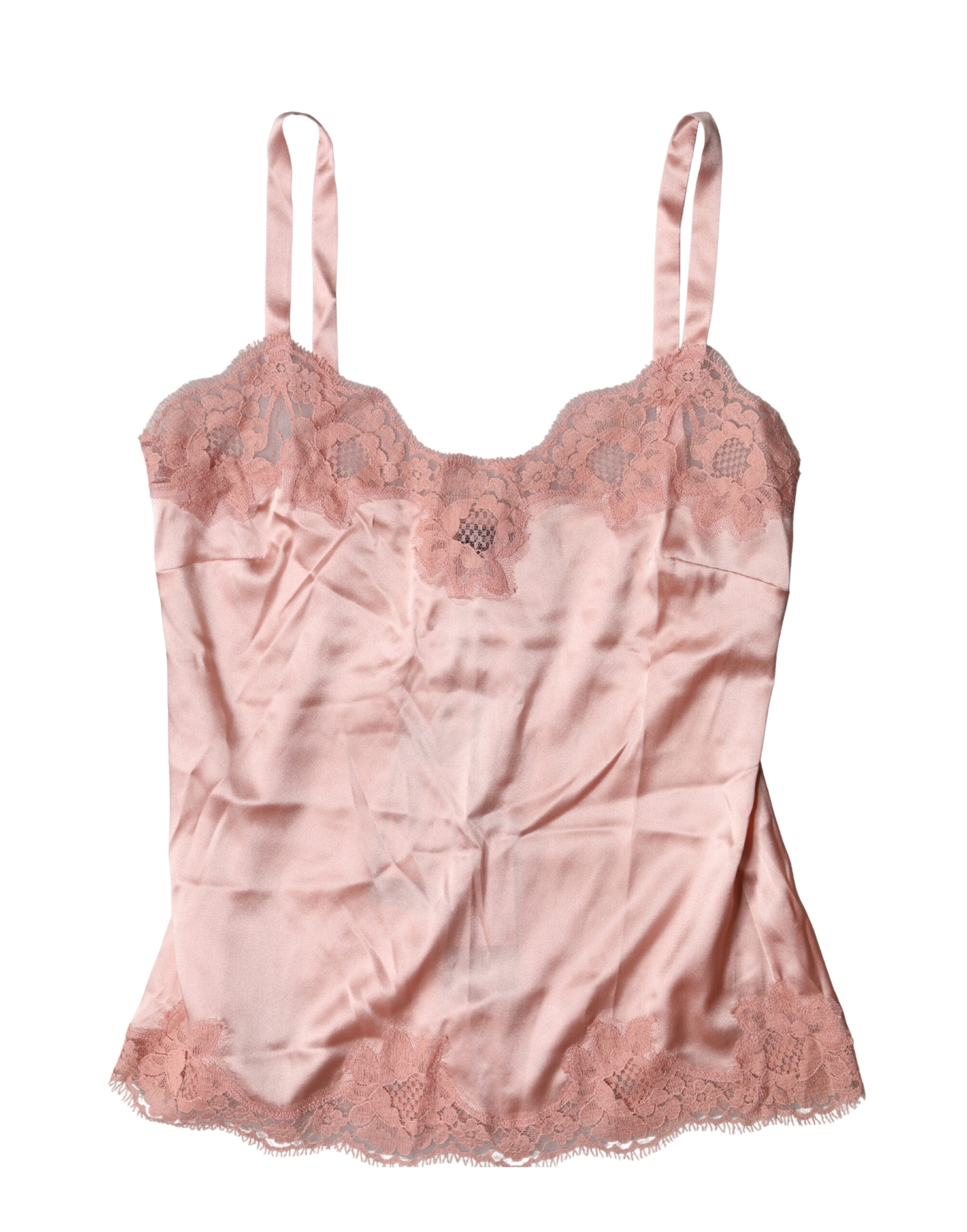Dolce & Gabbana Light Pink Floral Lace Lingerie Top Underwear - Image 2