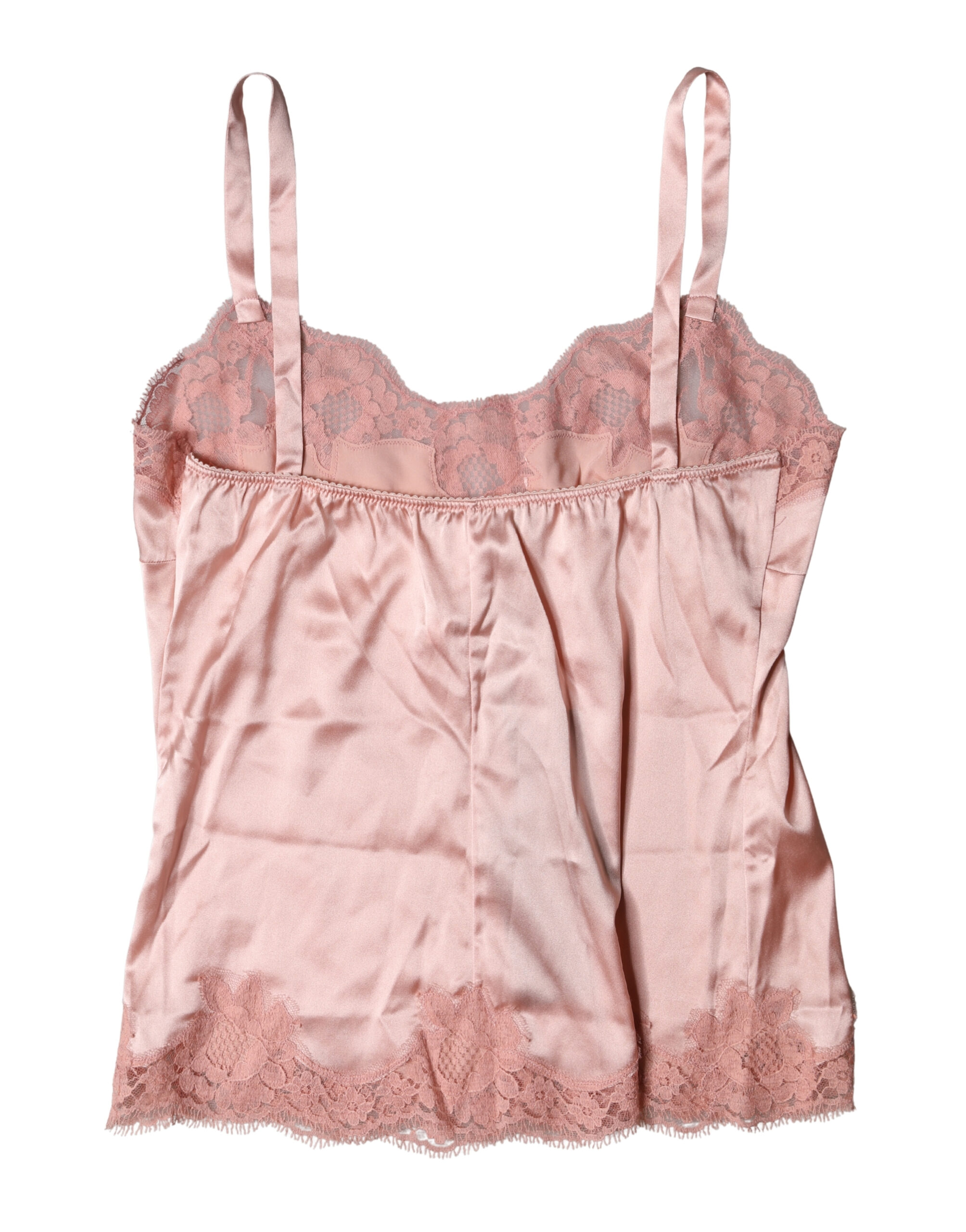 Dolce & Gabbana Light Pink Floral Lace Lingerie Top Underwear - Image 3