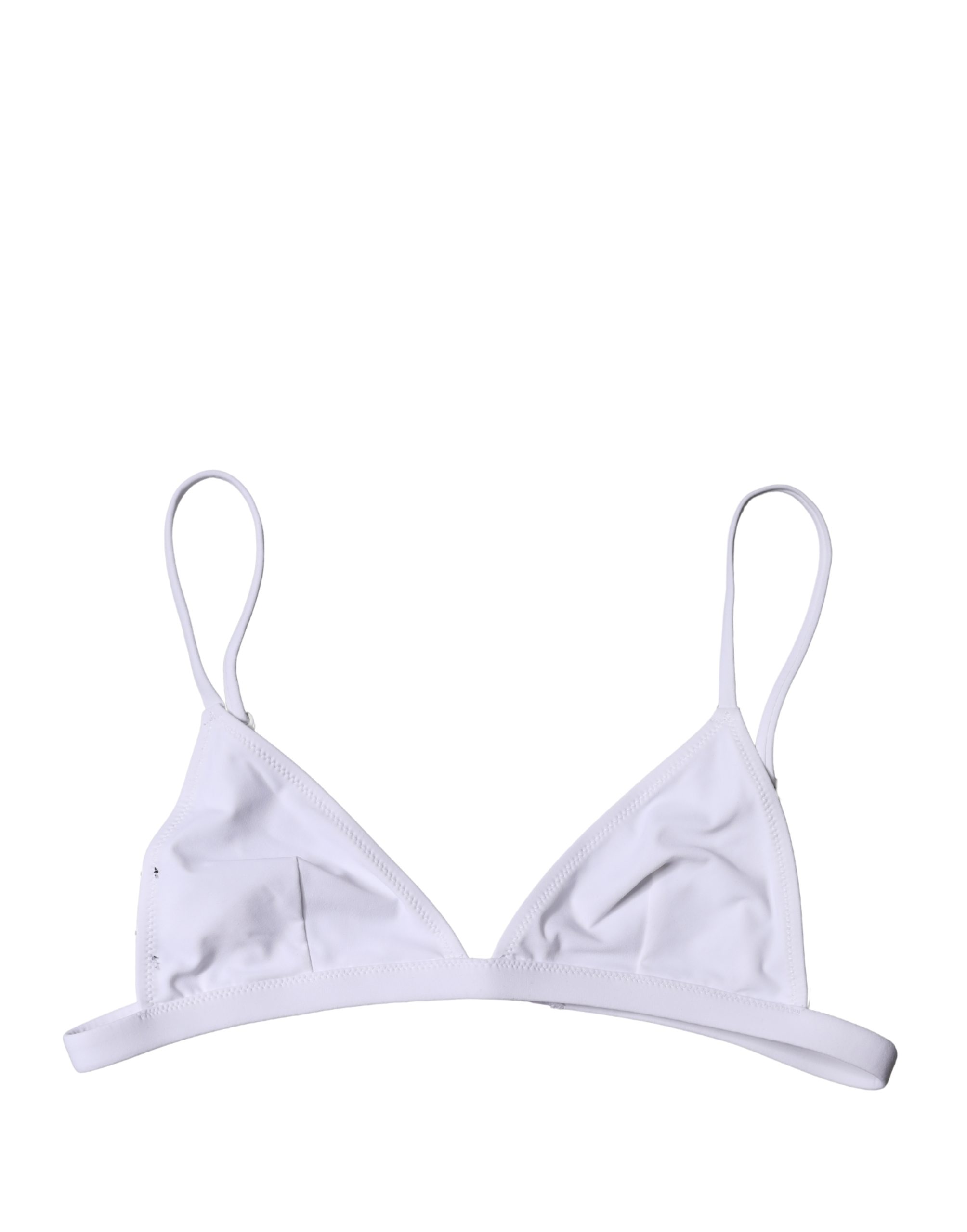 Dolce & Gabbana Top White Nylon Triangle Swimwear Beachwear Bikini - Image 2