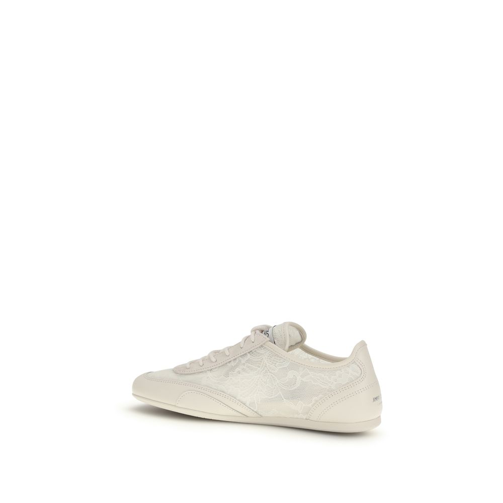 Jimmy Choo Beige Calf Leather Bos Taurus Athletic Sneakers - Image 3