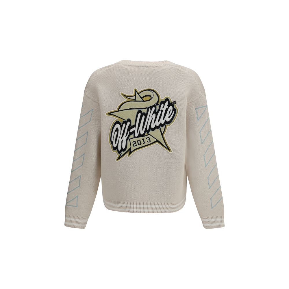 Off-White Beige Cotton Cardigan - Image 2