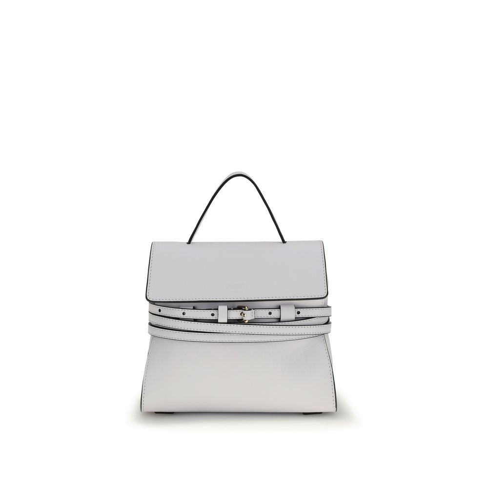 Moschino White Calf Leather Bos Taurus Handbag