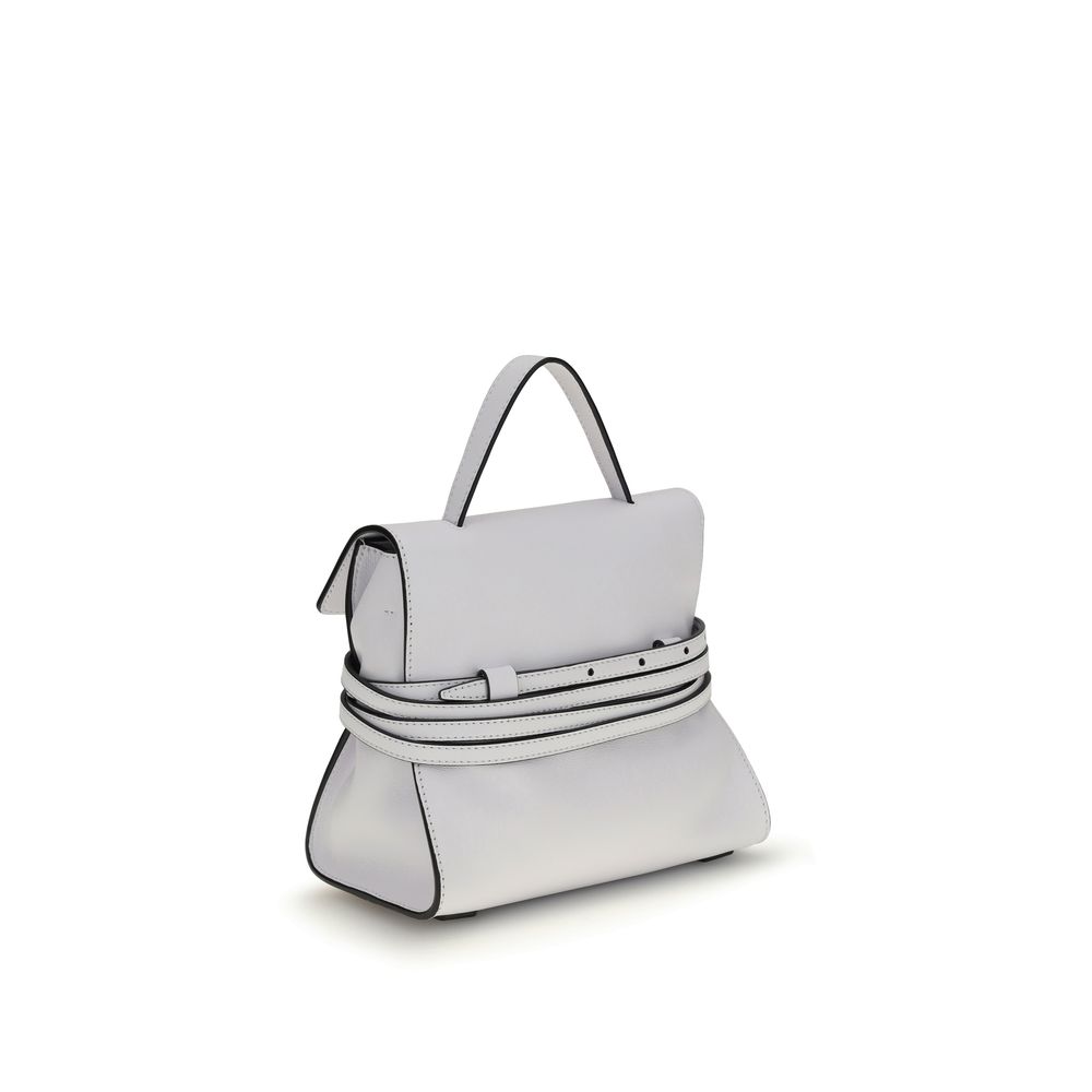 Moschino White Calf Leather Bos Taurus Handbag - Image 3