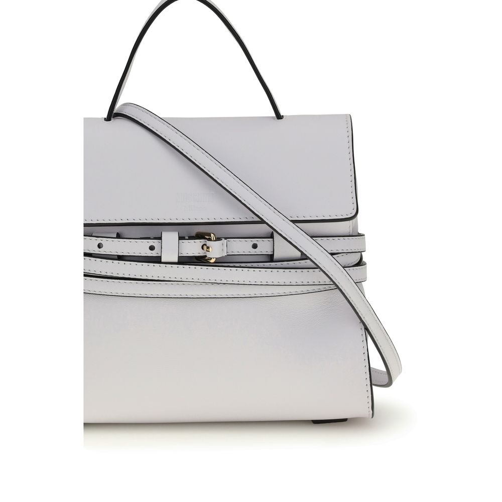 Moschino White Calf Leather Bos Taurus Handbag - Image 4
