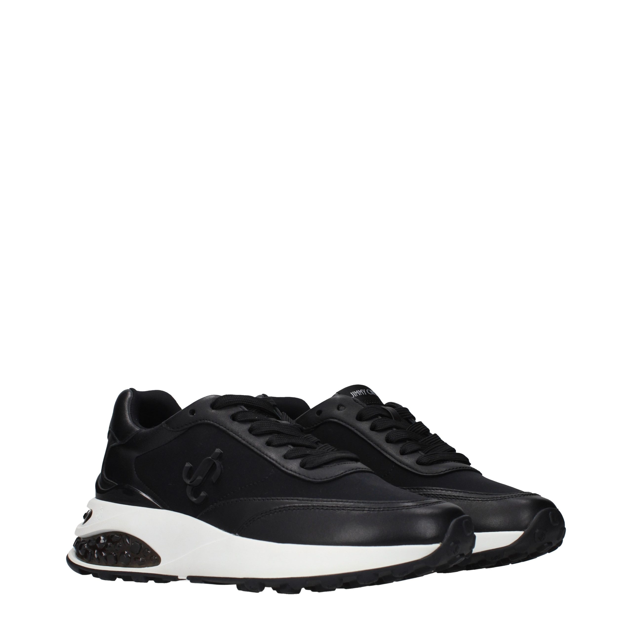 Jimmy Choo Black Fabric Athletic Sneakers - Image 2