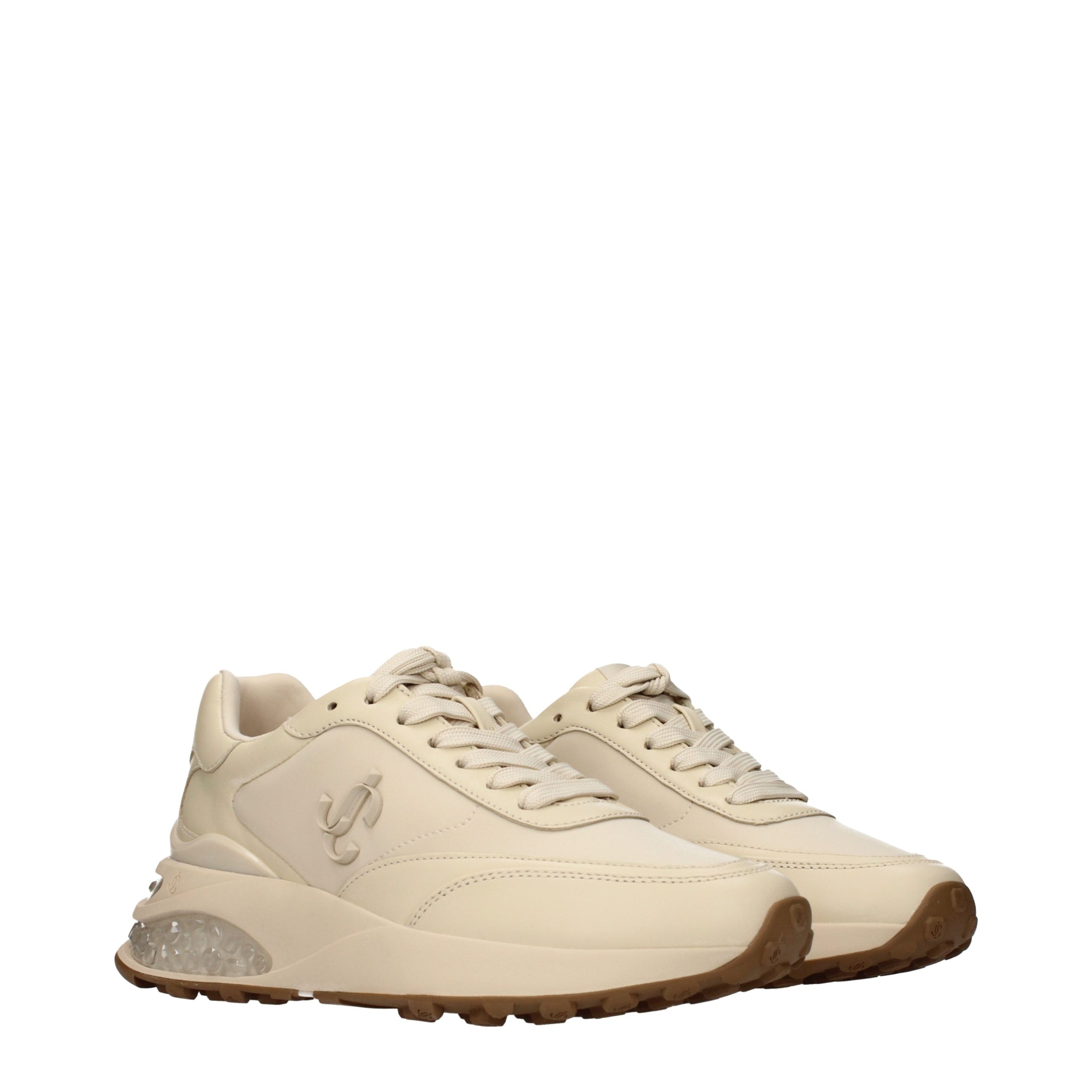Jimmy Choo Beige Fabric Chunky Sneakers - Image 2
