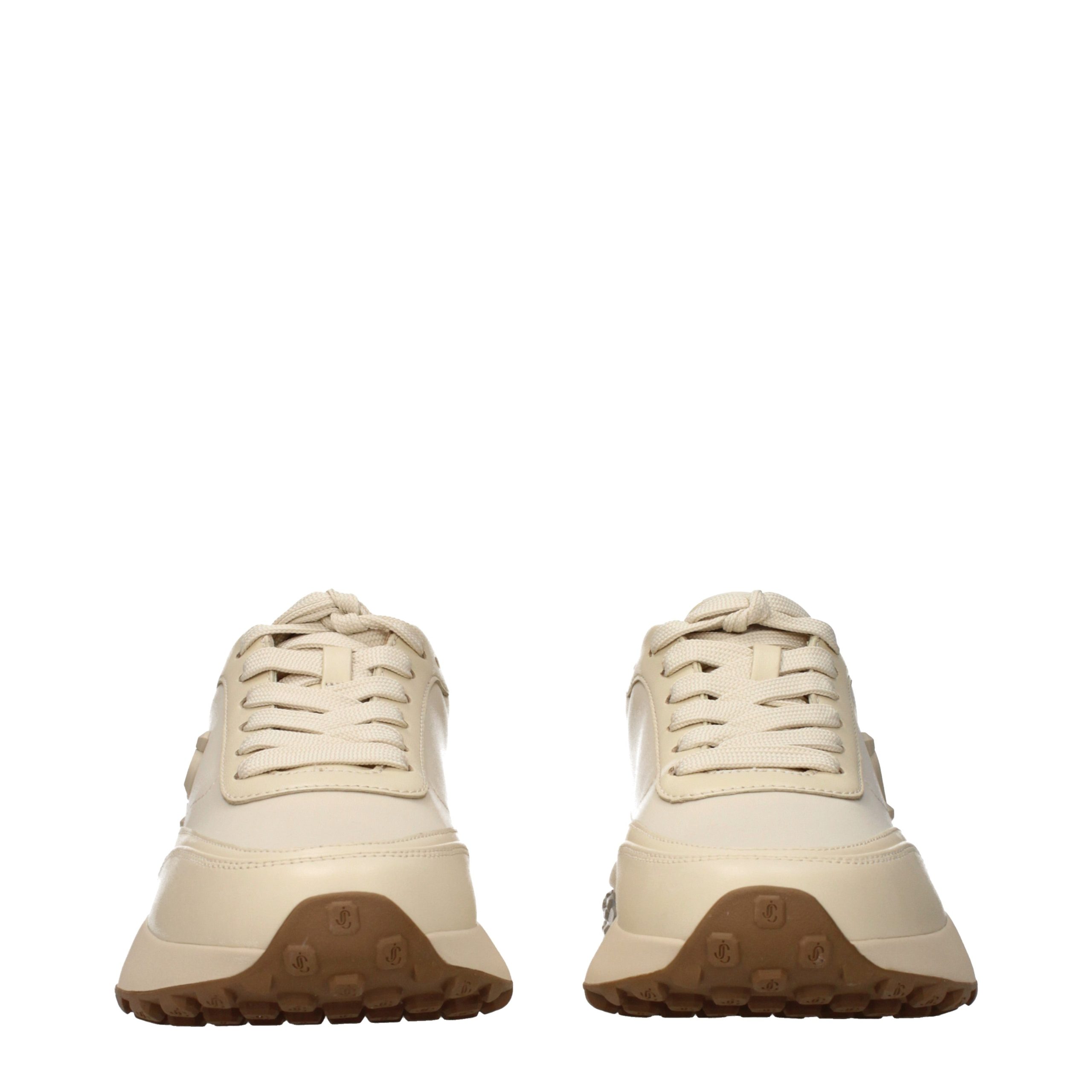 Jimmy Choo Beige Fabric Chunky Sneakers - Image 3