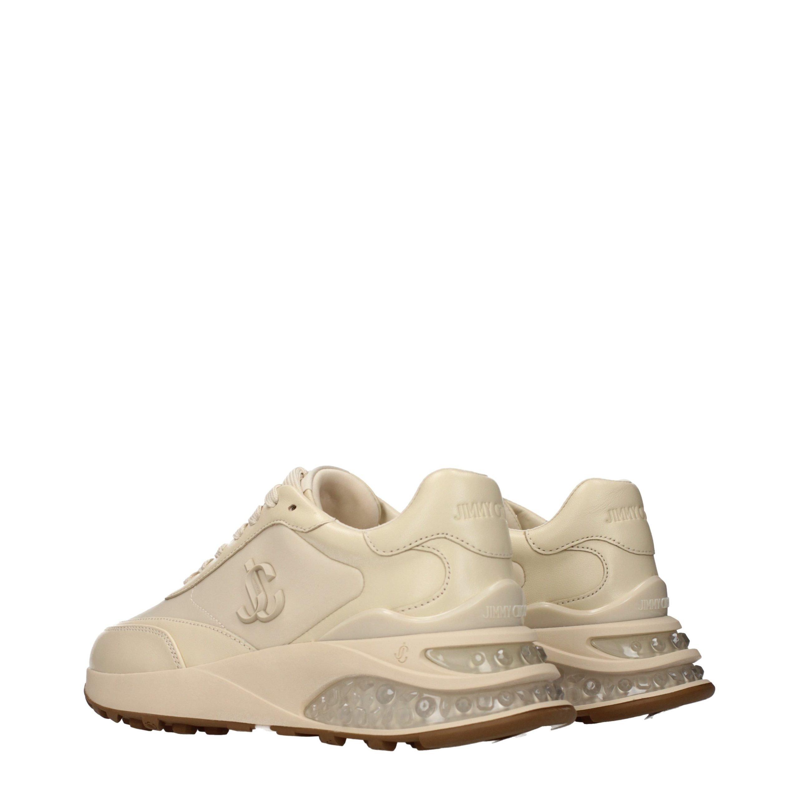 Jimmy Choo Beige Fabric Chunky Sneakers - Image 4