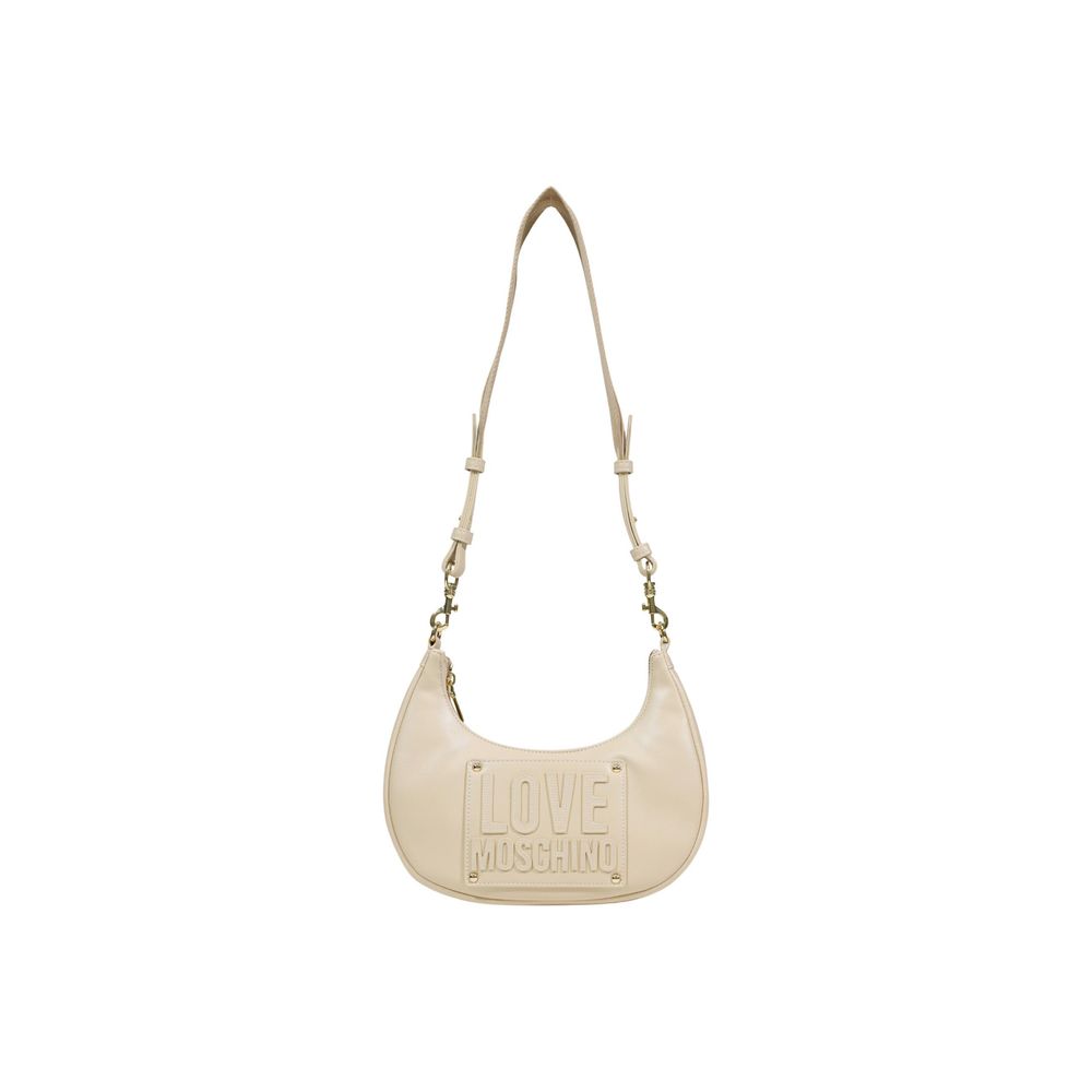 Love Moschino Cream Polyethylene Handbag - Image 5