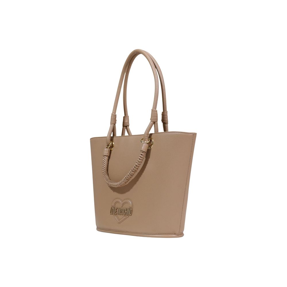 Love Moschino Beige Polyethylene Handbag - Image 2