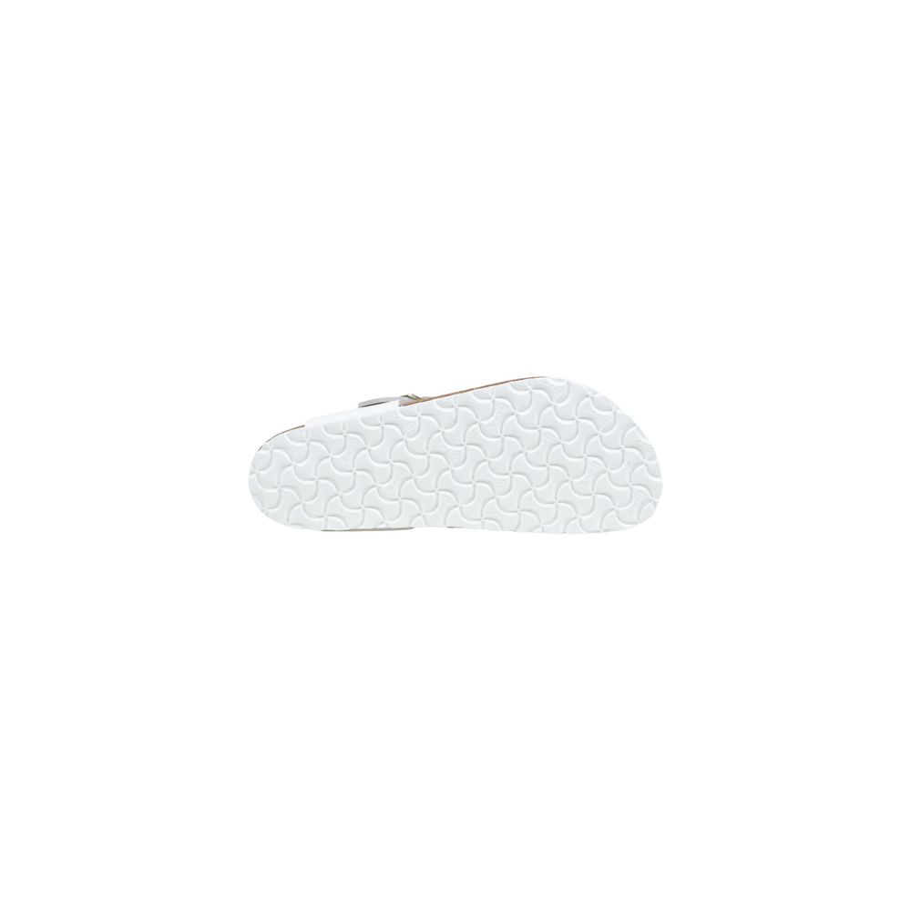 Birkenstock White Leather Flat Sandals - Image 5