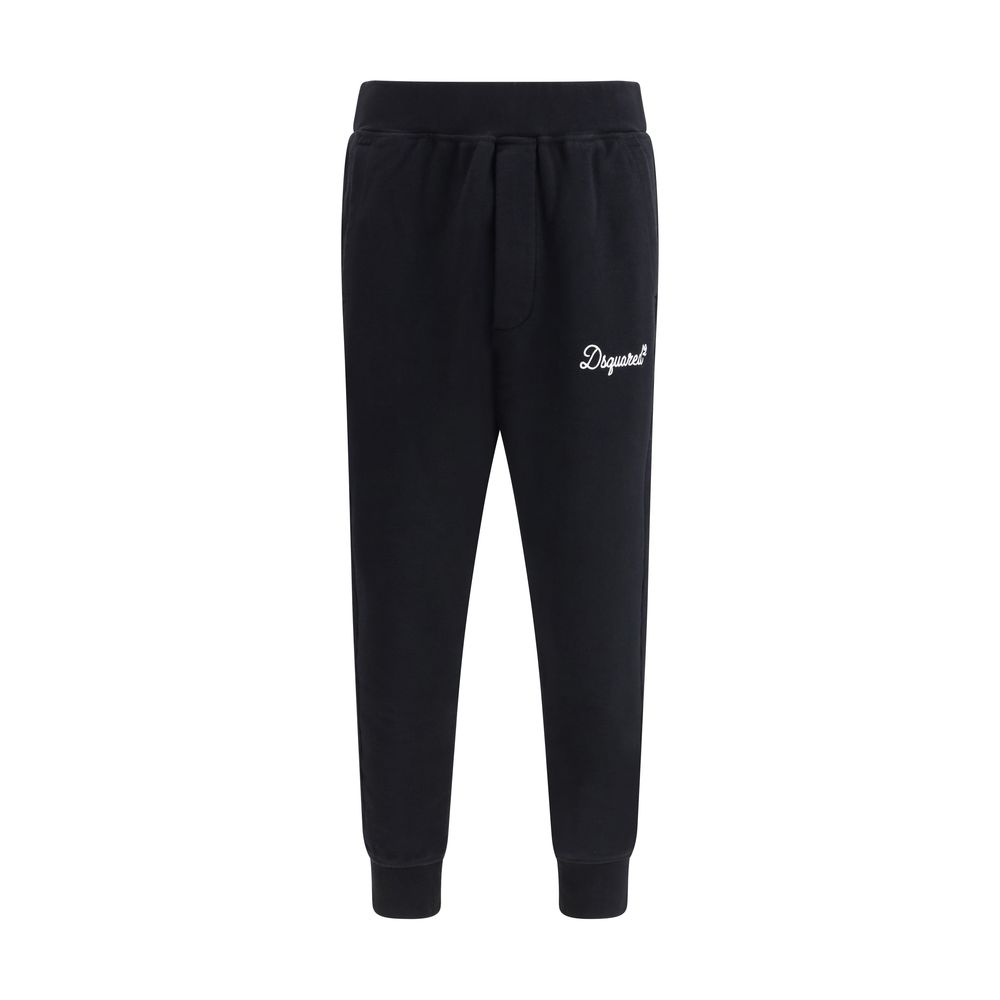 Dsquared² Black Cotton Joggers (Workout Pants)