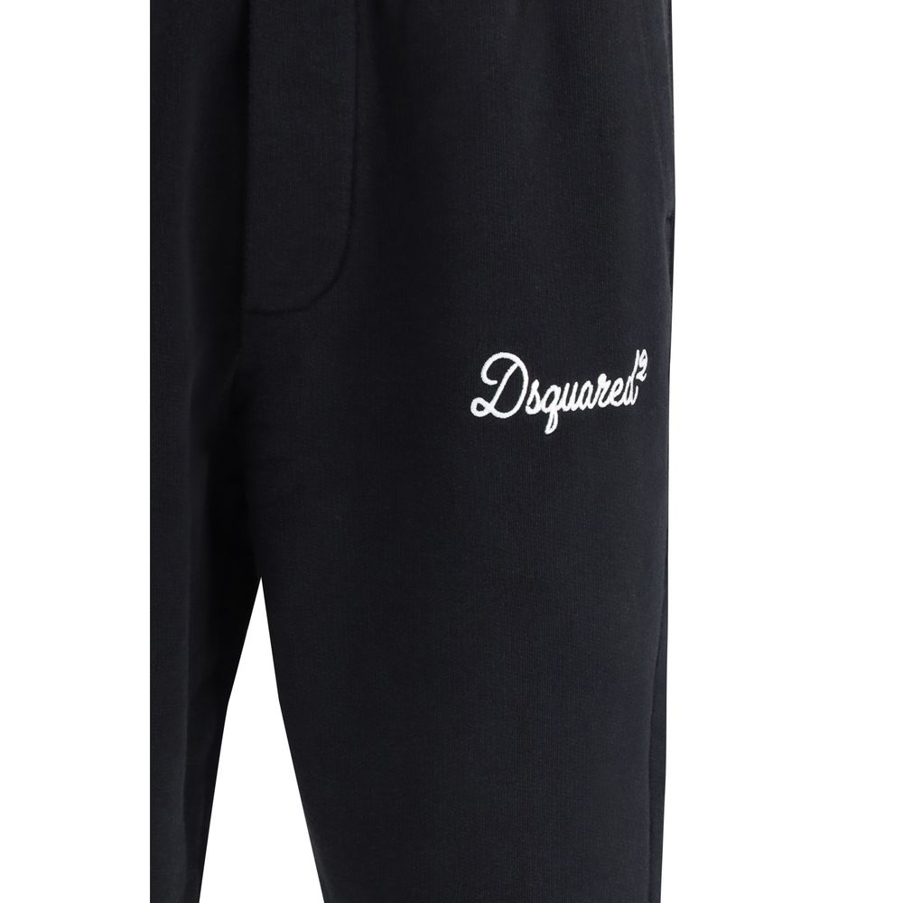 Dsquared² Black Cotton Joggers (Workout Pants) - Image 3