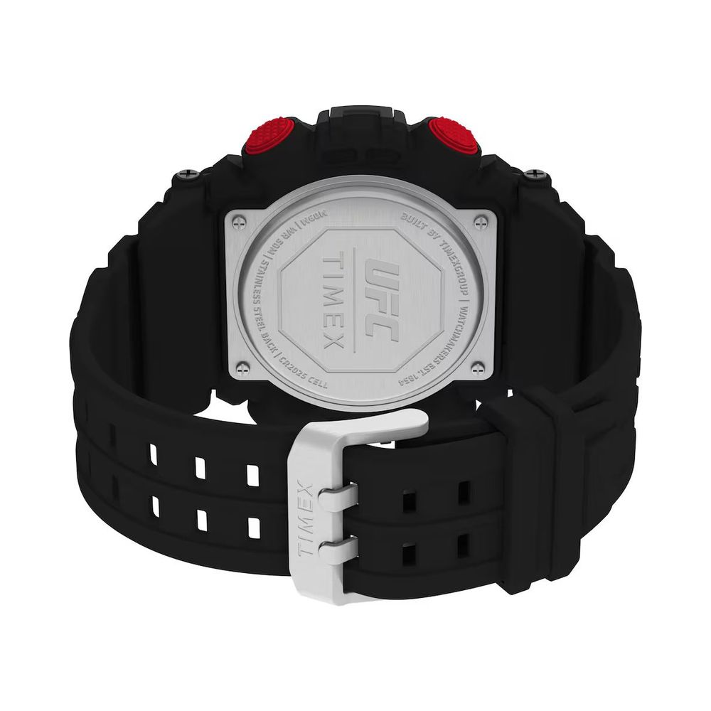 Timex Black Rubber Sport Watch - Image 2