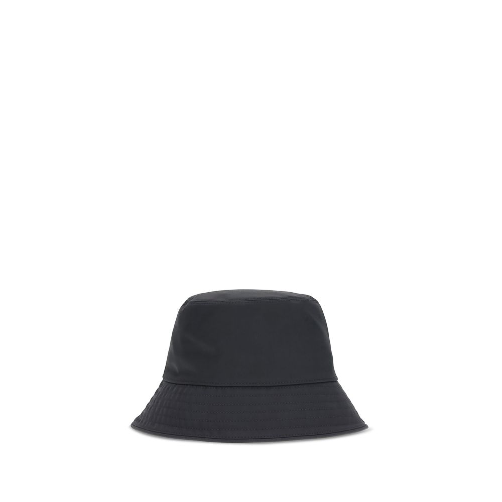 Moncler Blue Cotton Bucket Hat - Image 2