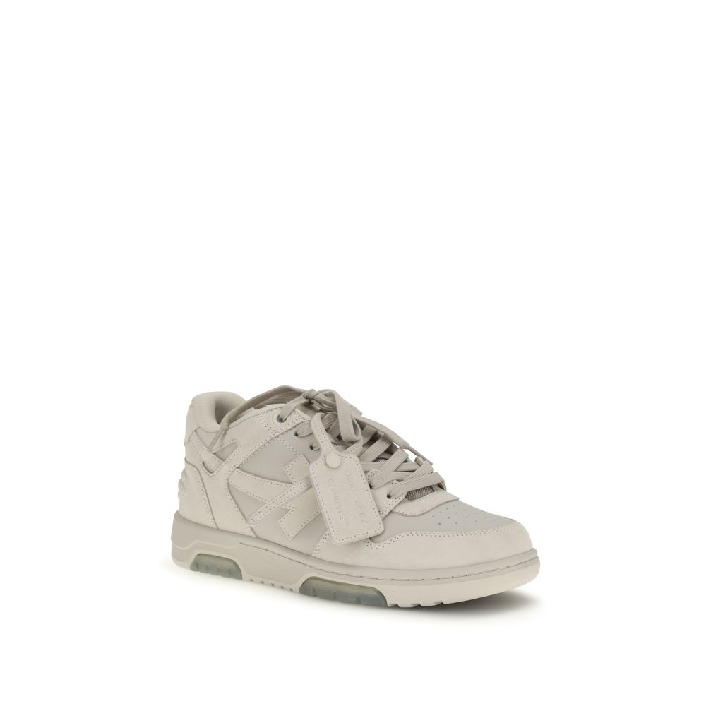 Off-White Beige Calf Leather Bos Taurus Low Top Sneakers - Image 2