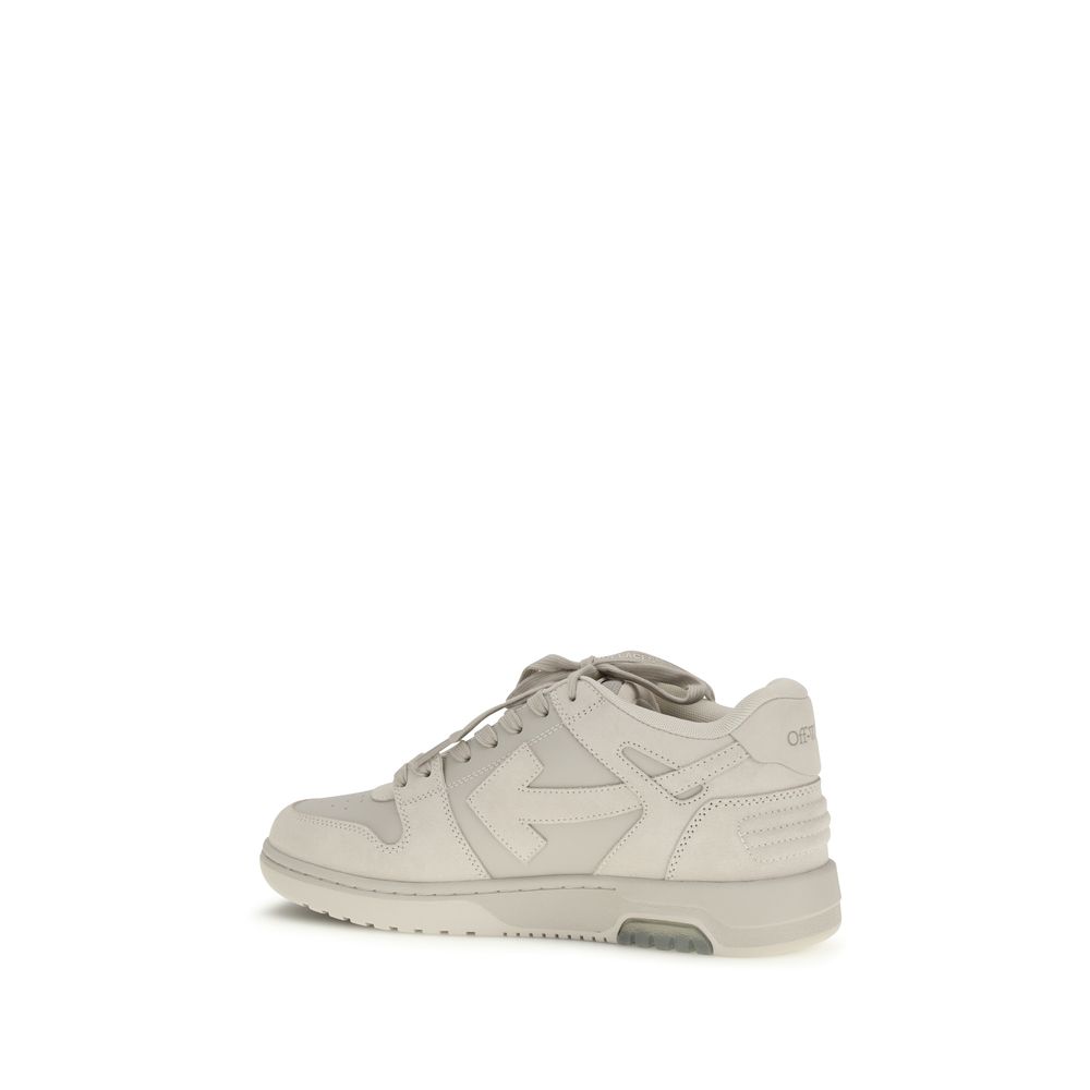 Off-White Beige Calf Leather Bos Taurus Low Top Sneakers - Image 3