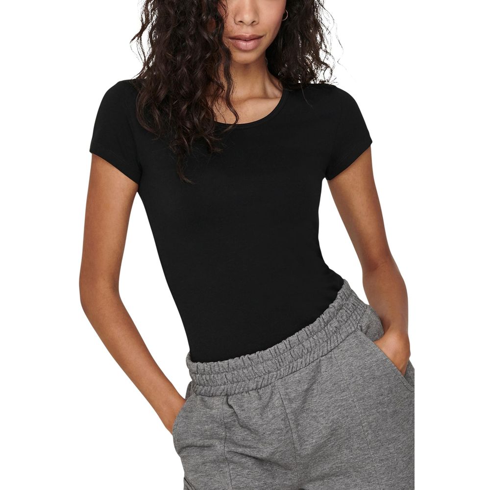 Only Black Cotton T-Shirt - Image 2