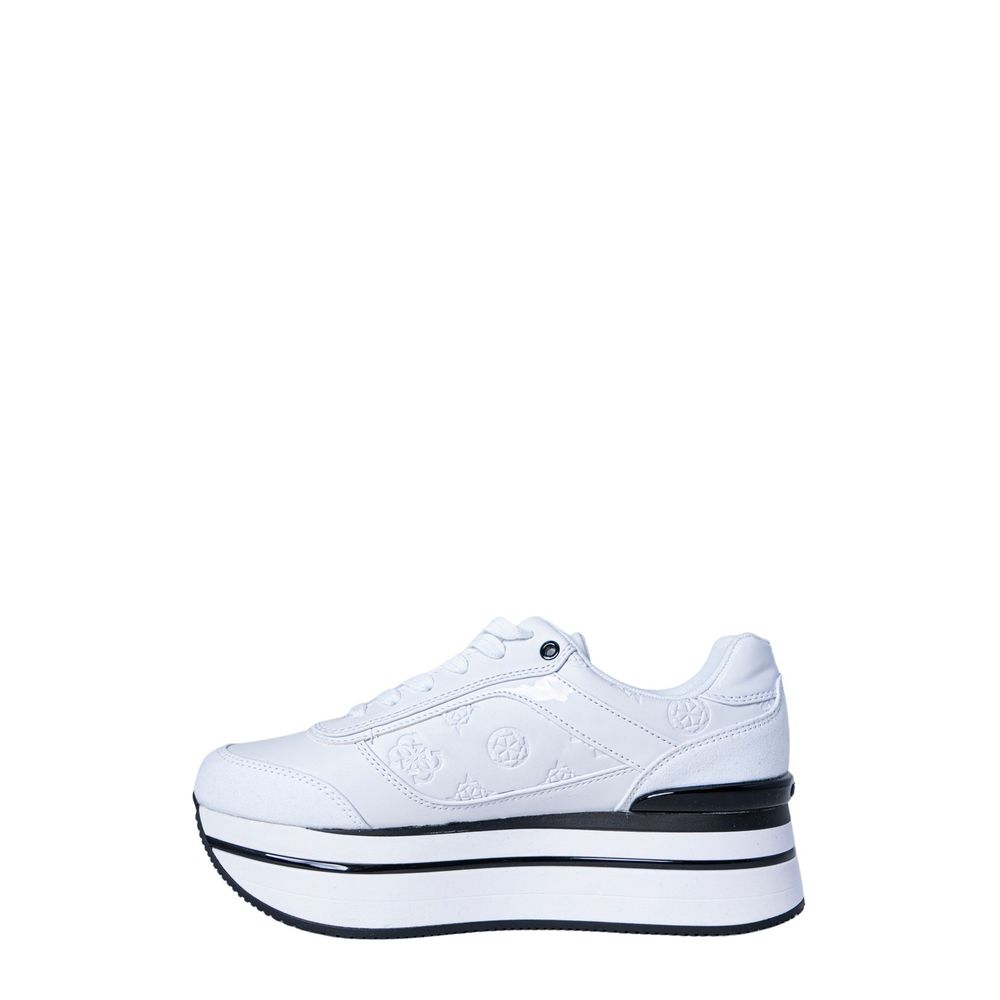 Guess White Polyester Platform Sneakers - Image 2