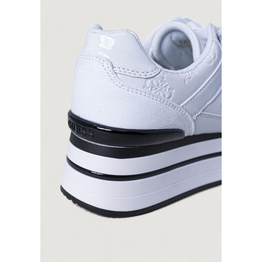 Guess White Polyester Platform Sneakers - Image 4