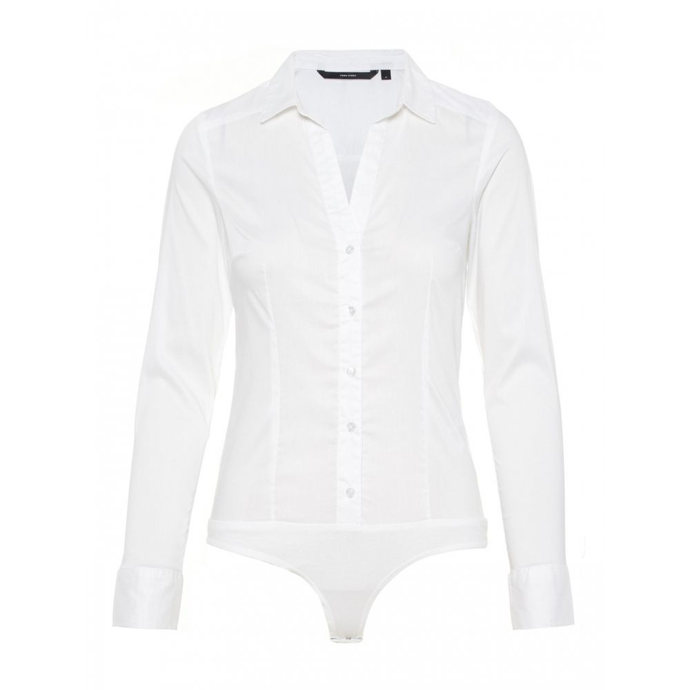 Vero Moda Cream Cotton Bodysuit