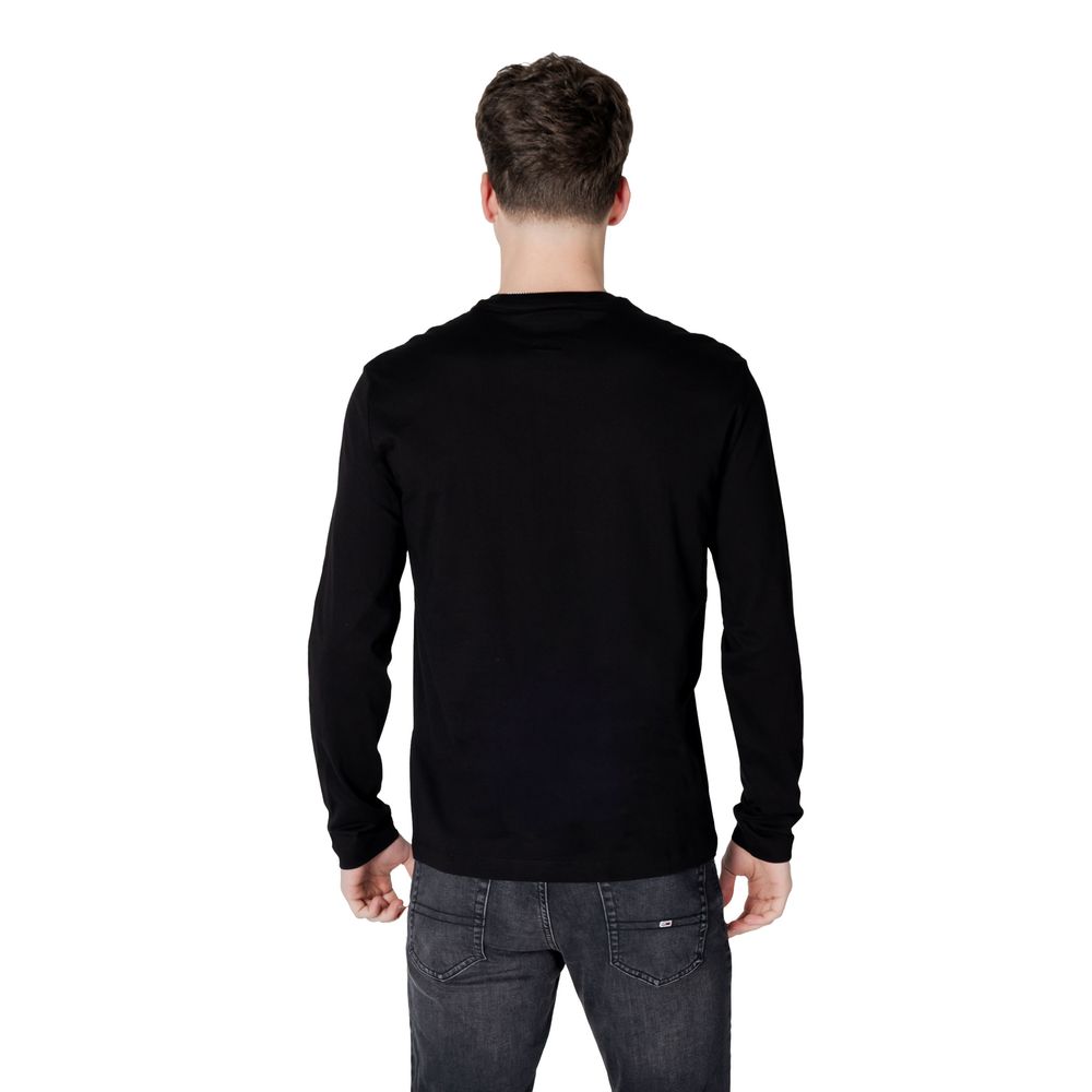 Armani Exchange Black Cotton Long Sleeve T-Shirt - Image 2