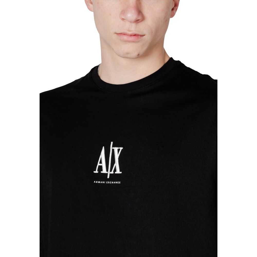 Armani Exchange Black Cotton Long Sleeve T-Shirt - Image 5