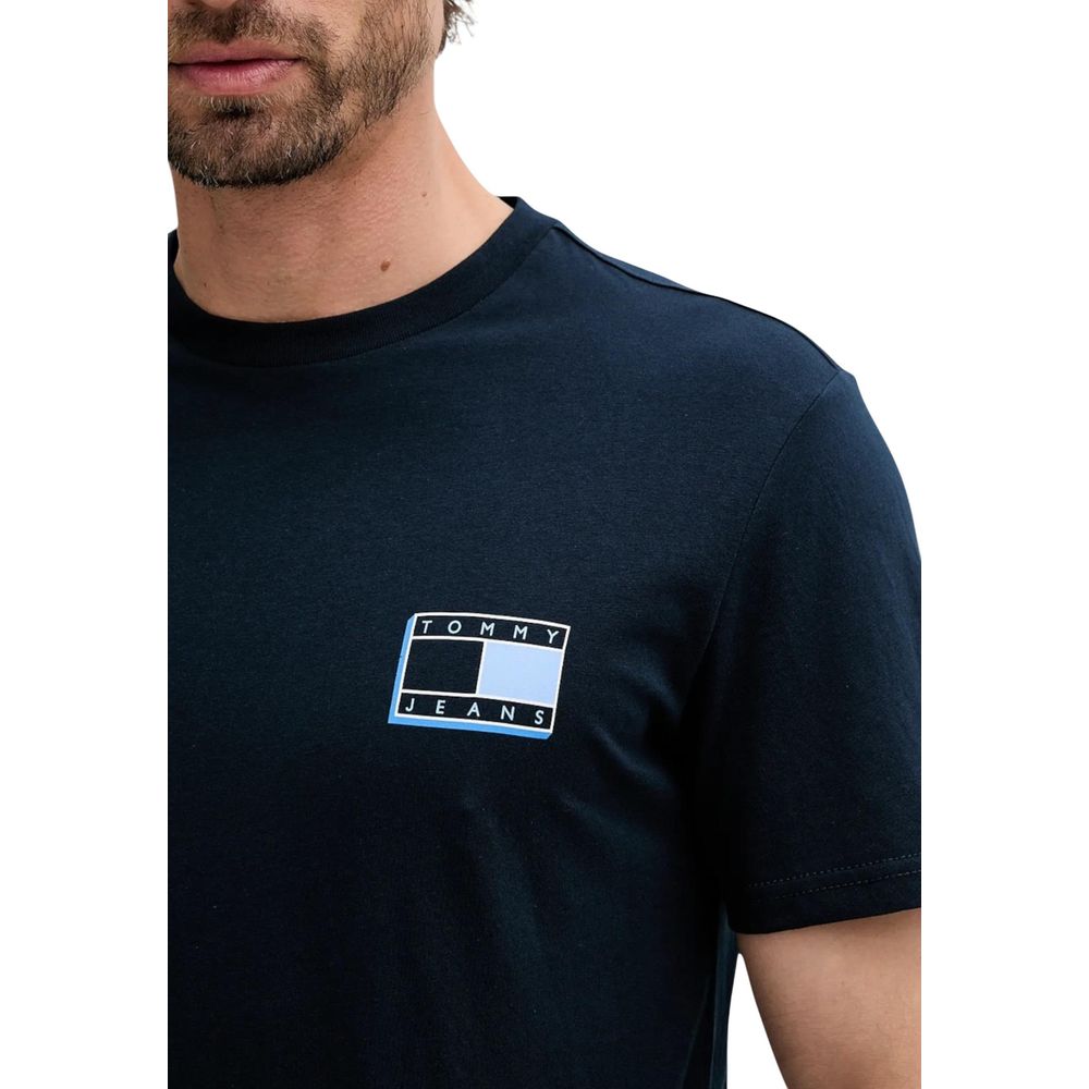 Tommy Hilfiger Jeans Blue Recycled Cotton T-Shirt - Image 3